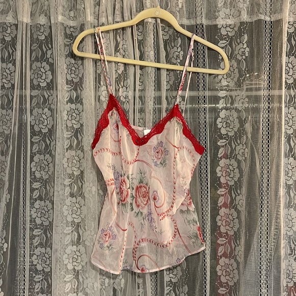 Secret Treasures Sheer Baby Doll Pajamas with Roses - Picture 3 of 4